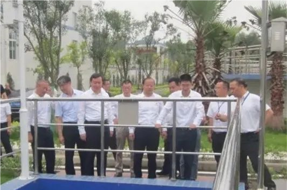 四川省副省长陈炜一行莅临乐山海天水务有限公司调研